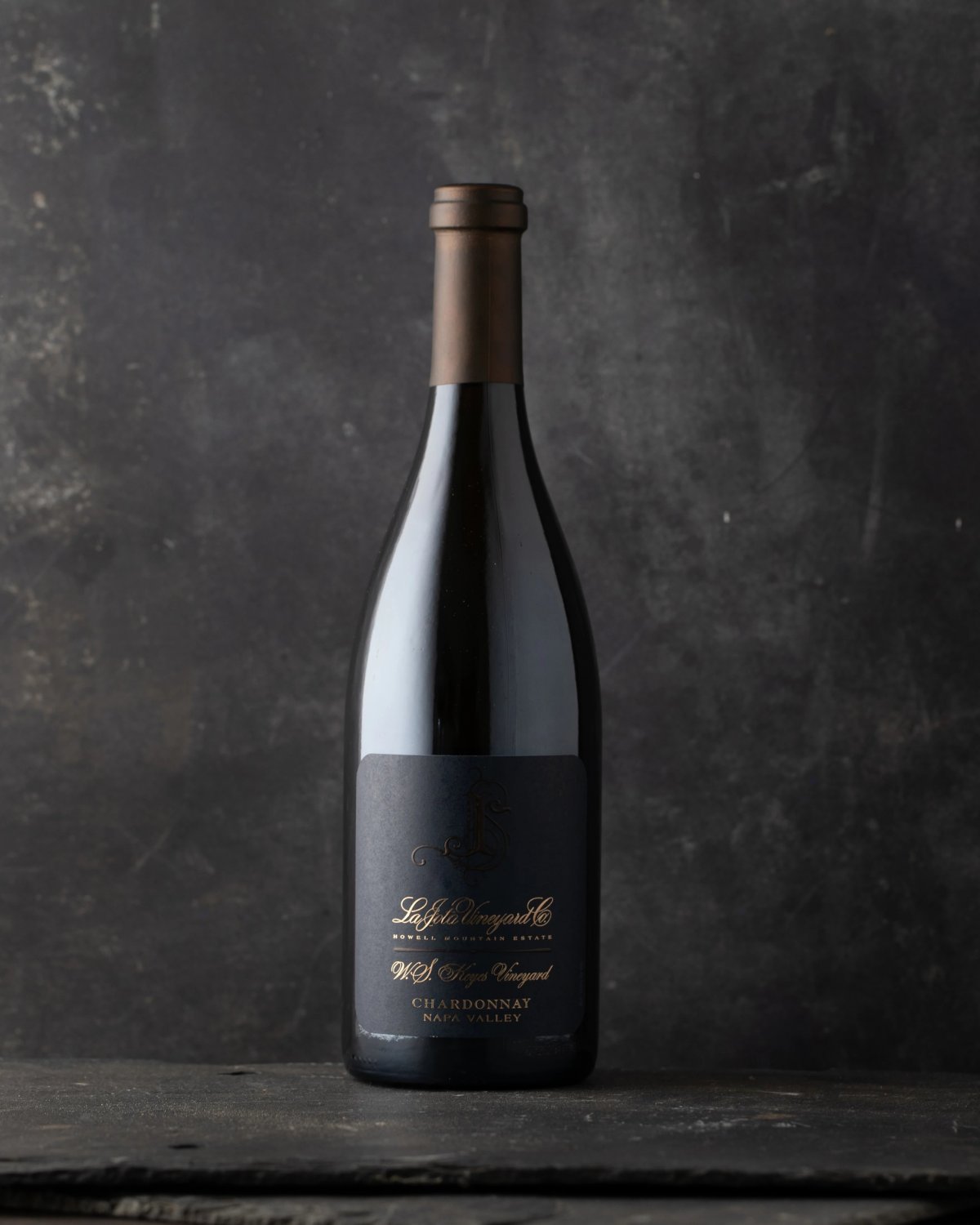 Single bottle of 2019 La Jota W.S. Keyes Vineyard Chardonnay